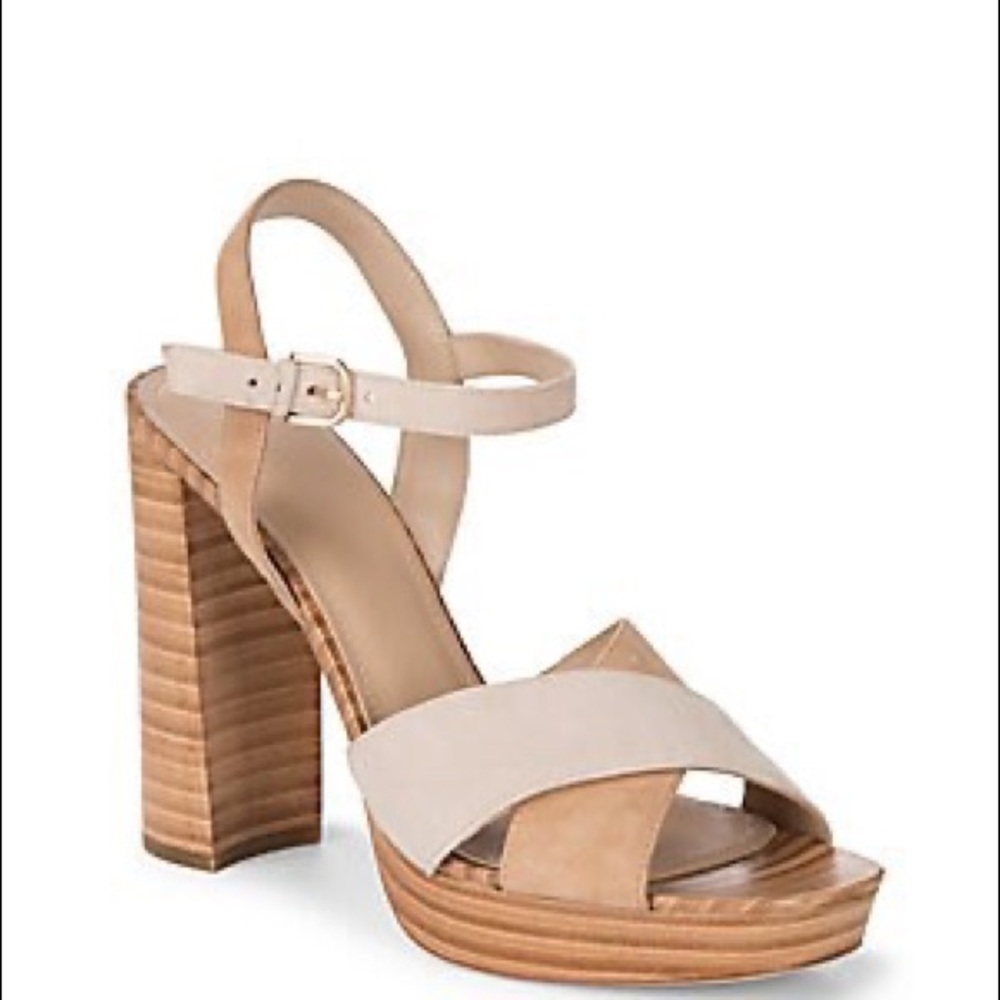 NEW Pour La Victorie Yasmin Platform Leather Sandals 9.5 Retail $275
